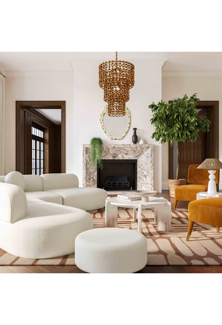 Bibi Boucle Sectional, Cream