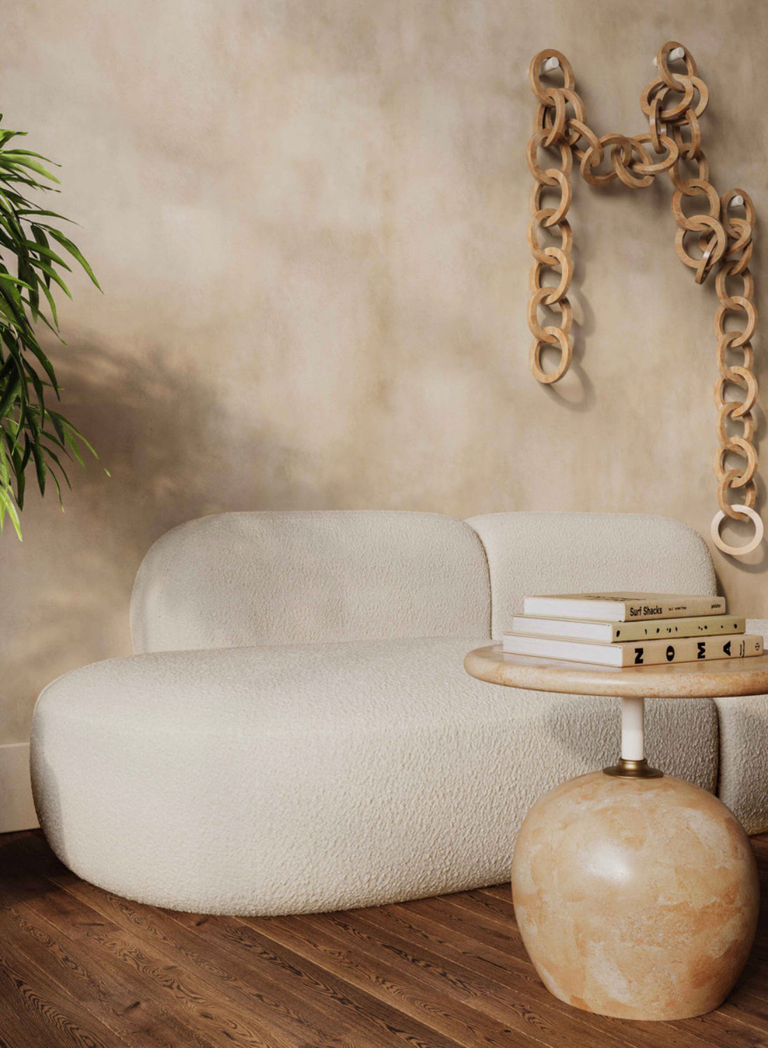 Bibi Boucle Sofa, Cream