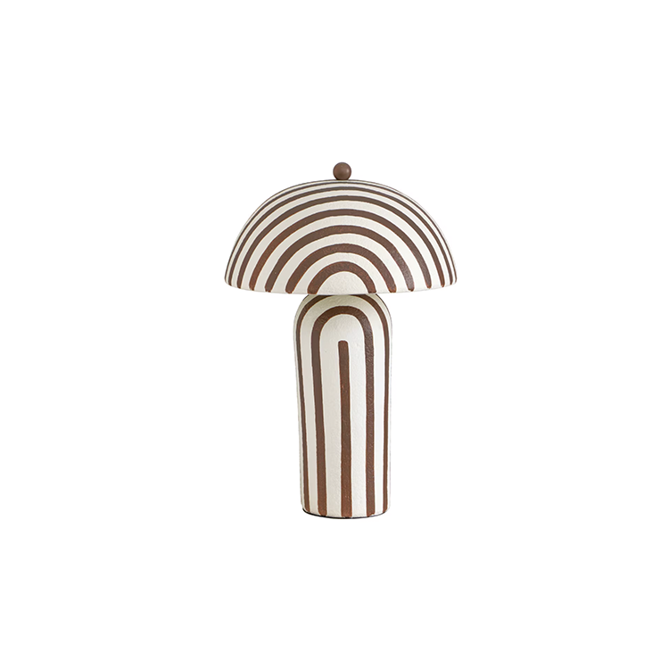 Mai Mache Table Lamp, Chocolate
