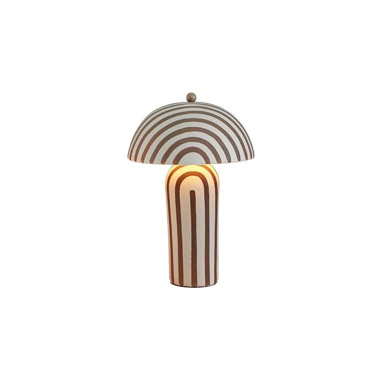 Mai Mache Table Lamp, Chocolate
