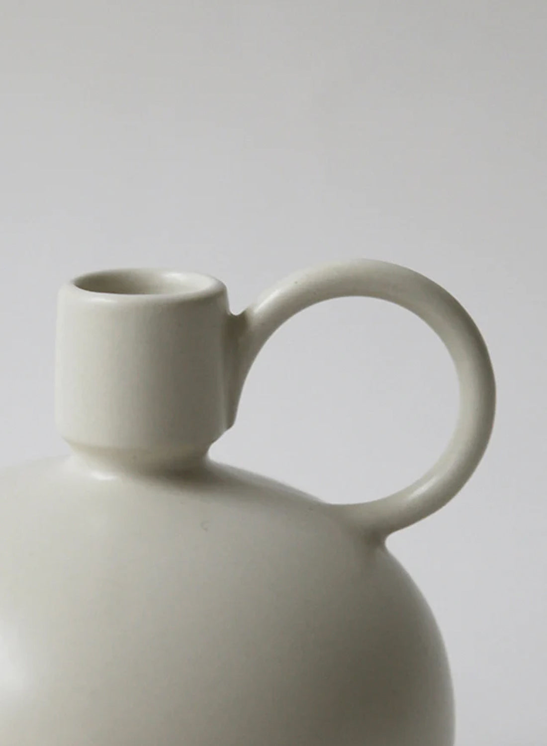 NR Ceramics Gourd Candle Holder, fog