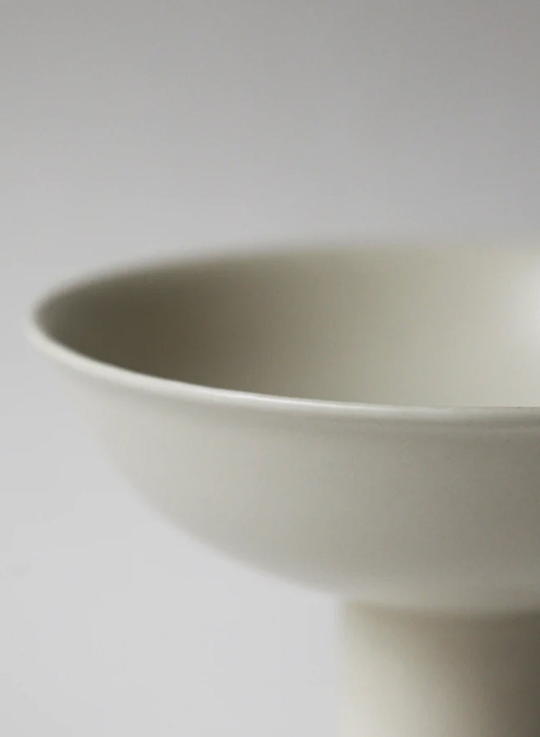 NR Ceramics Pedestal Bowl, fog