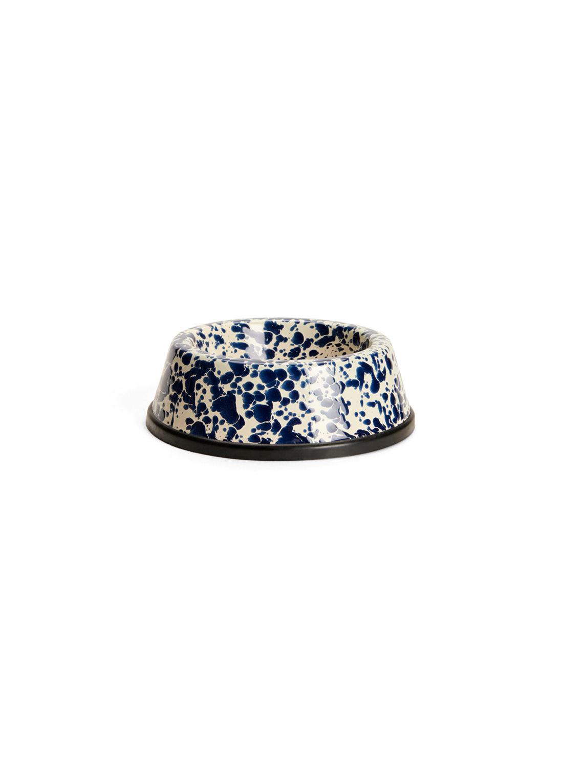 Splatter Large Pet Bowl, Navy and Cream