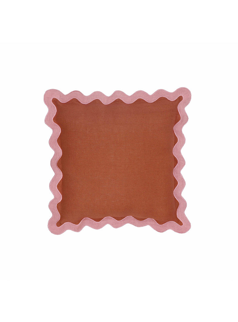 Lattice Pillow, rust