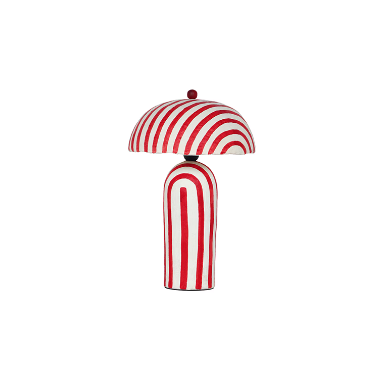 Mai Mache Table Lamp, Red