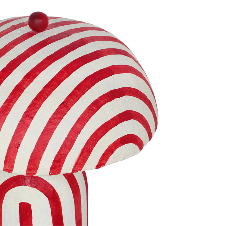 Mai Mache Table Lamp, Red