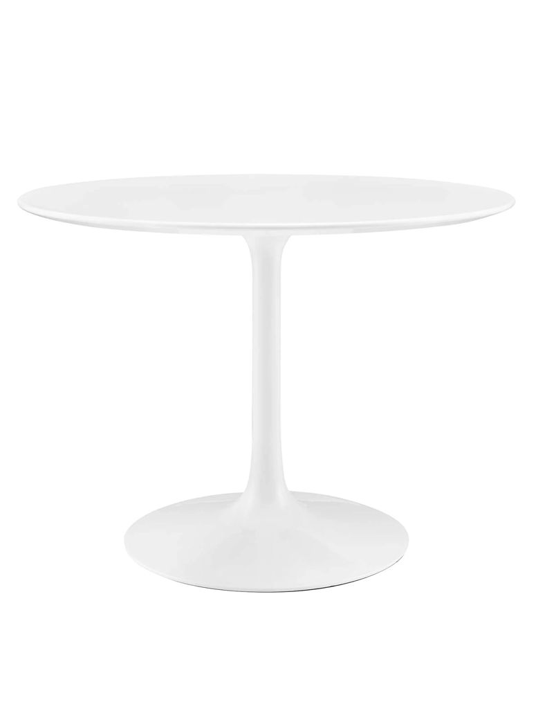 Lily Round White 40" Dining Table, white base