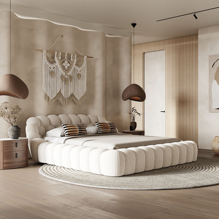 Veridian Eastern King Bed, off white