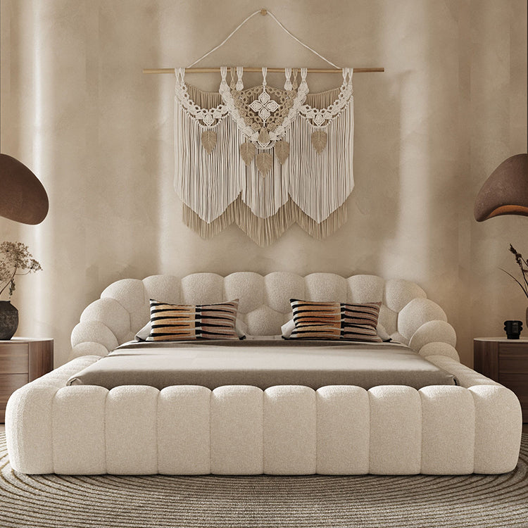 Veridian Eastern King Bed, off white