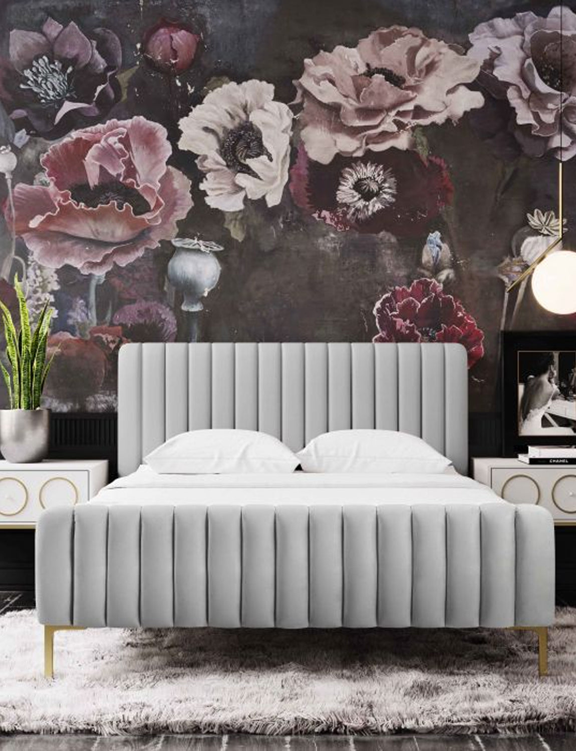 Alyssa Bed, grey