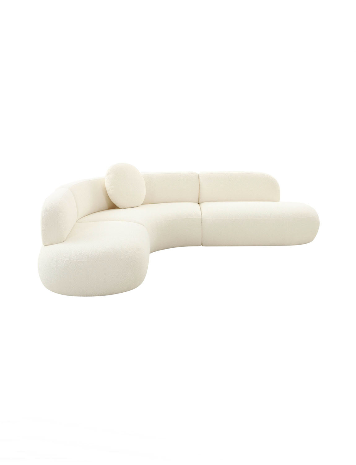 Bibi Boucle Sectional, Cream