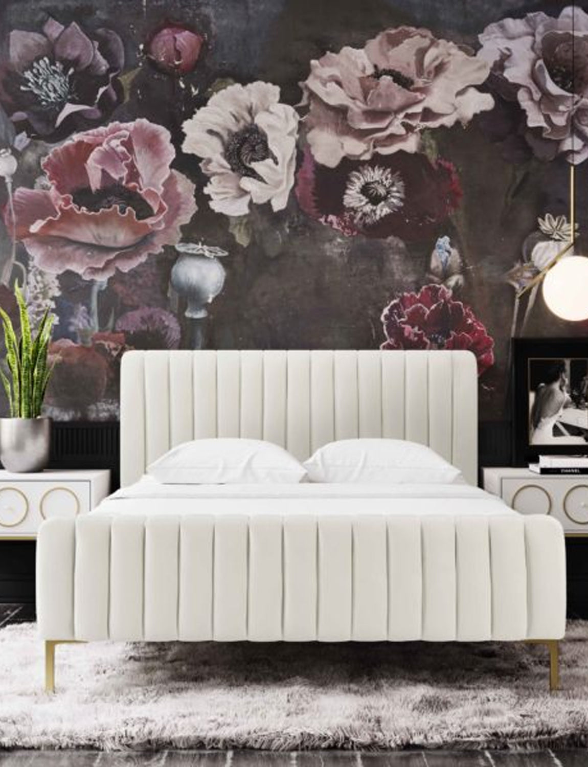 Alyssa Bed, cream