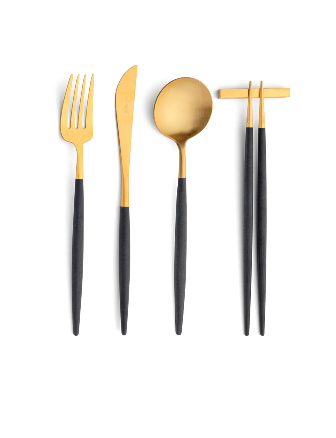 Cutipol Goa Flatware, black/gold