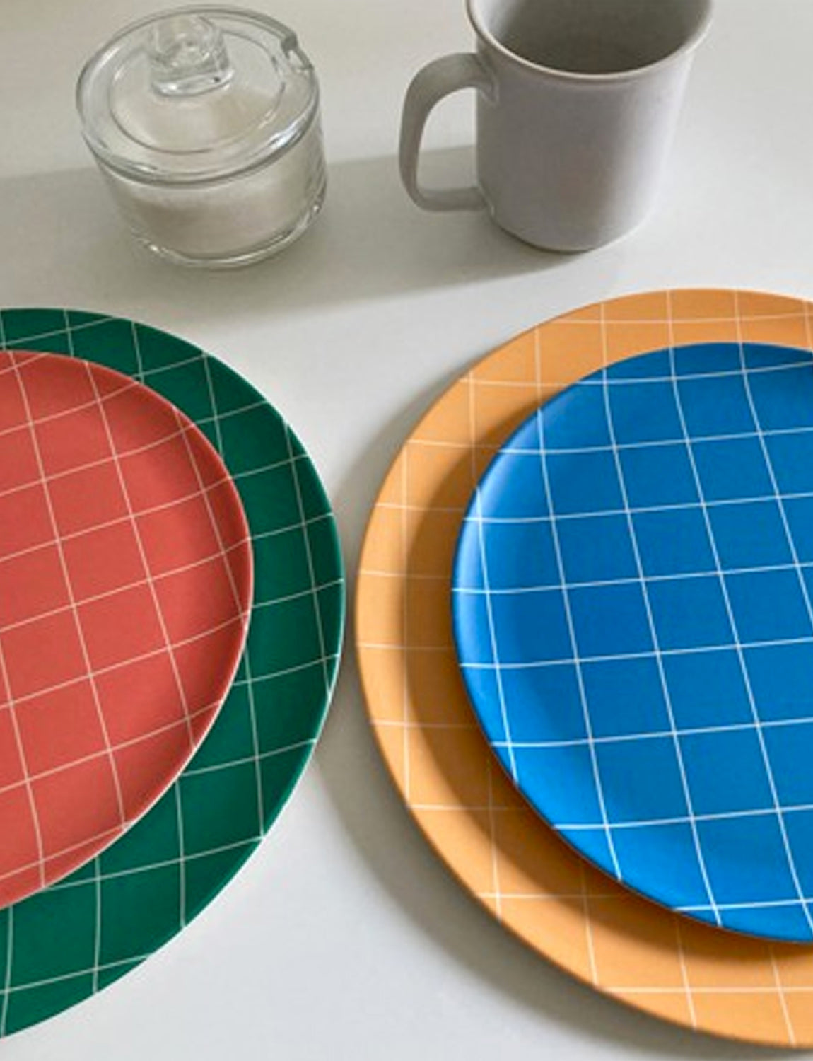 Xenia Taler Blue grid Side Plate 8"