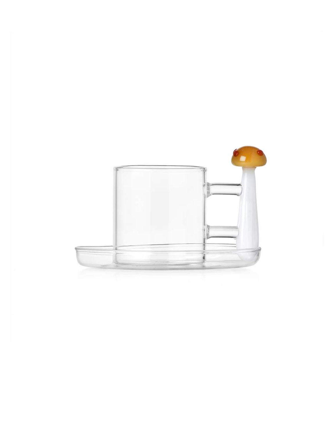 Ichendorf Alice Coffee Cup, amber mushroom w/ red dots