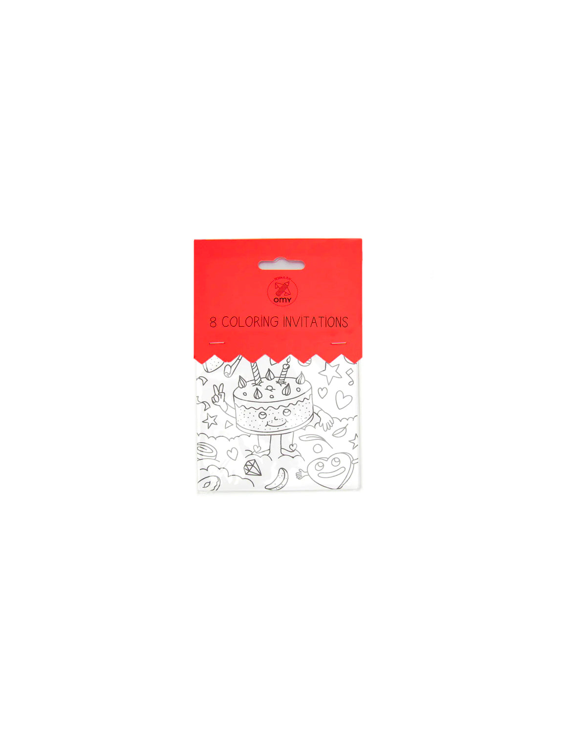 Coloring Invitation Cards (Set of 8)
