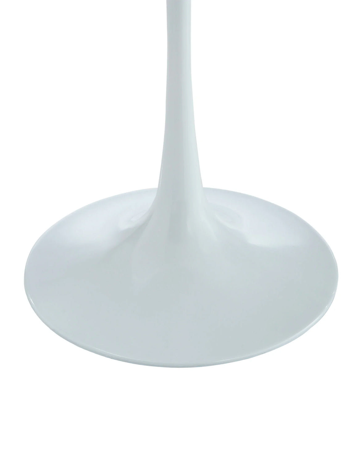 Lily Round White 20" Dining Table, white base