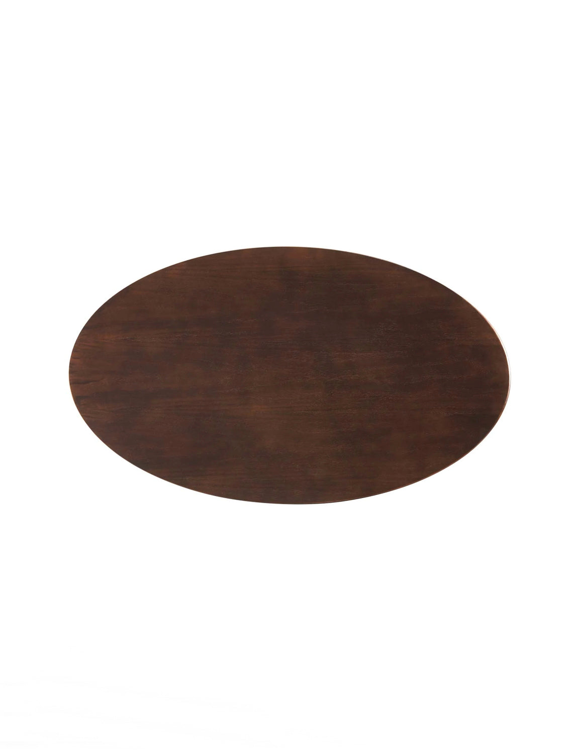 Lily Oval Cherry Walnut Dining Table, white base