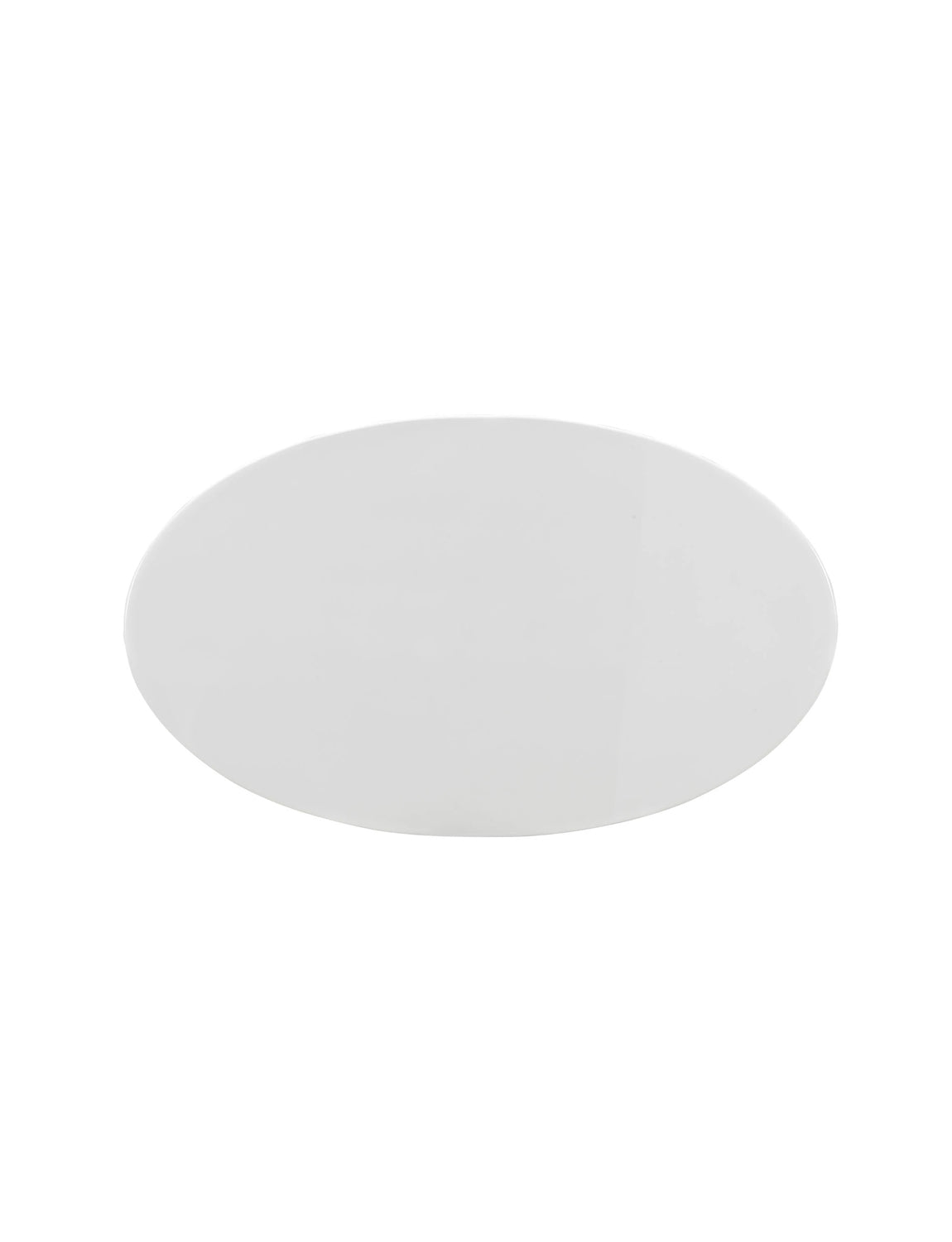 Lily White Oval Dining Table, white base