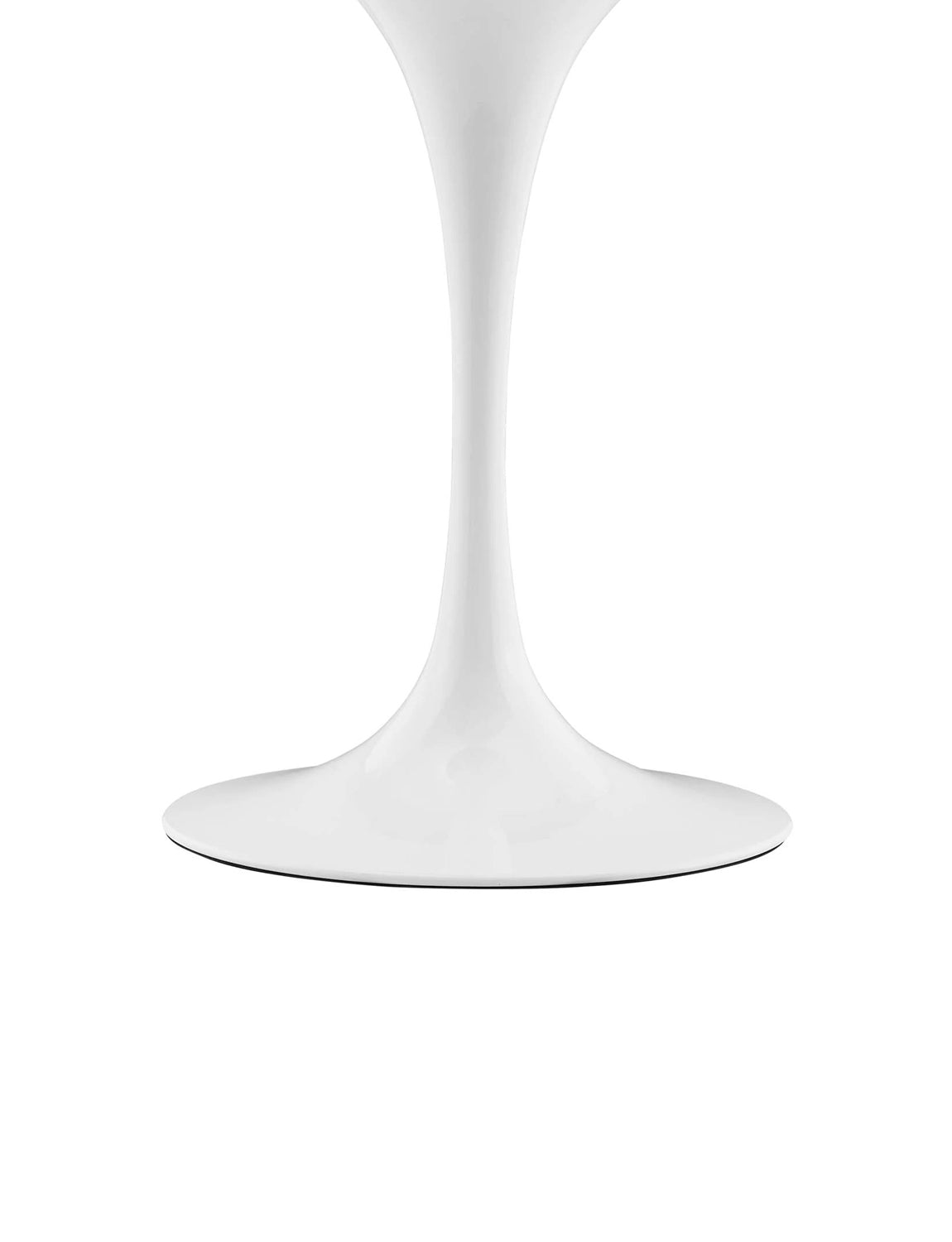 Lily Oval Cherry Walnut Dining Table, white base