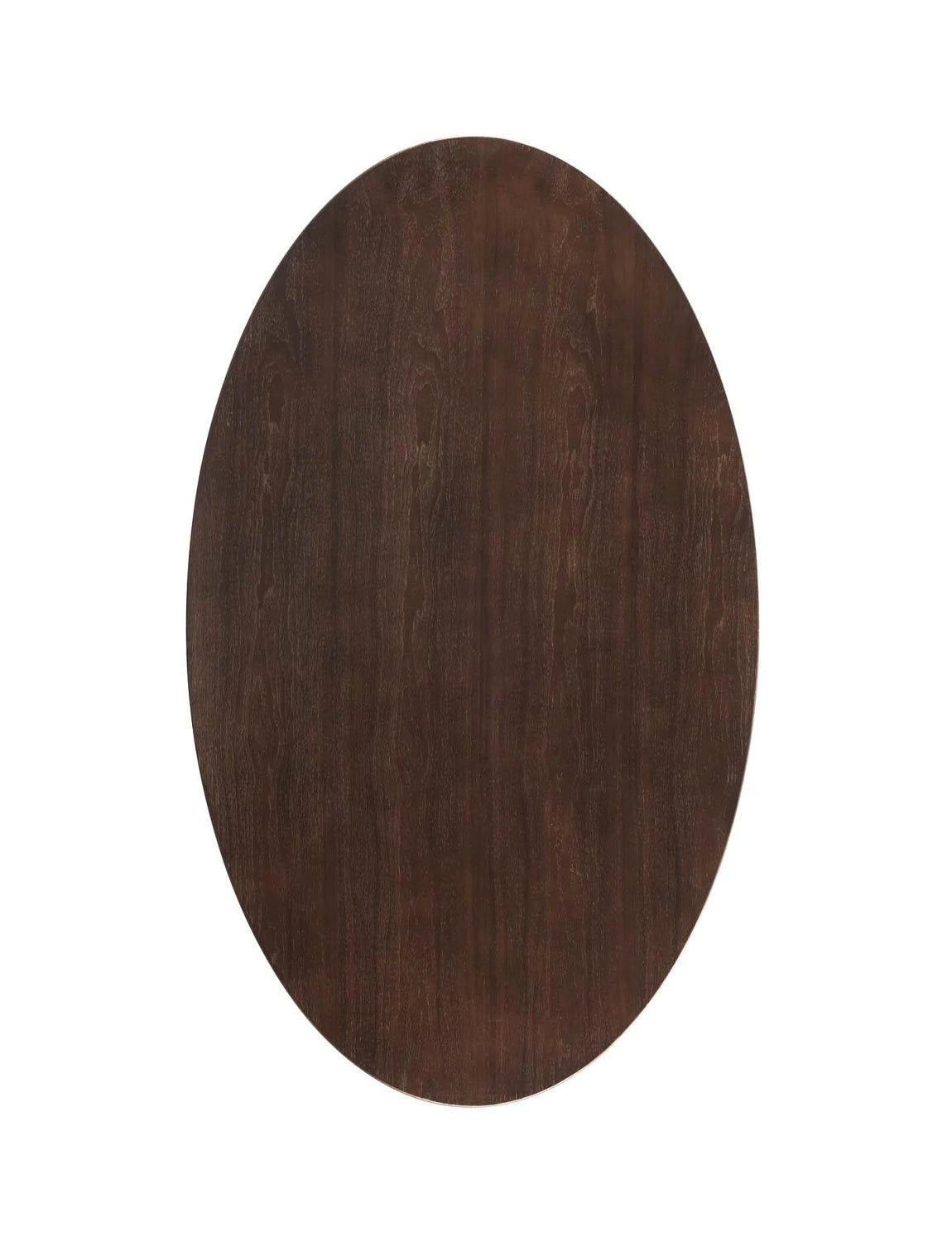Lily Oval Cherry Walnut Dining Table, black base