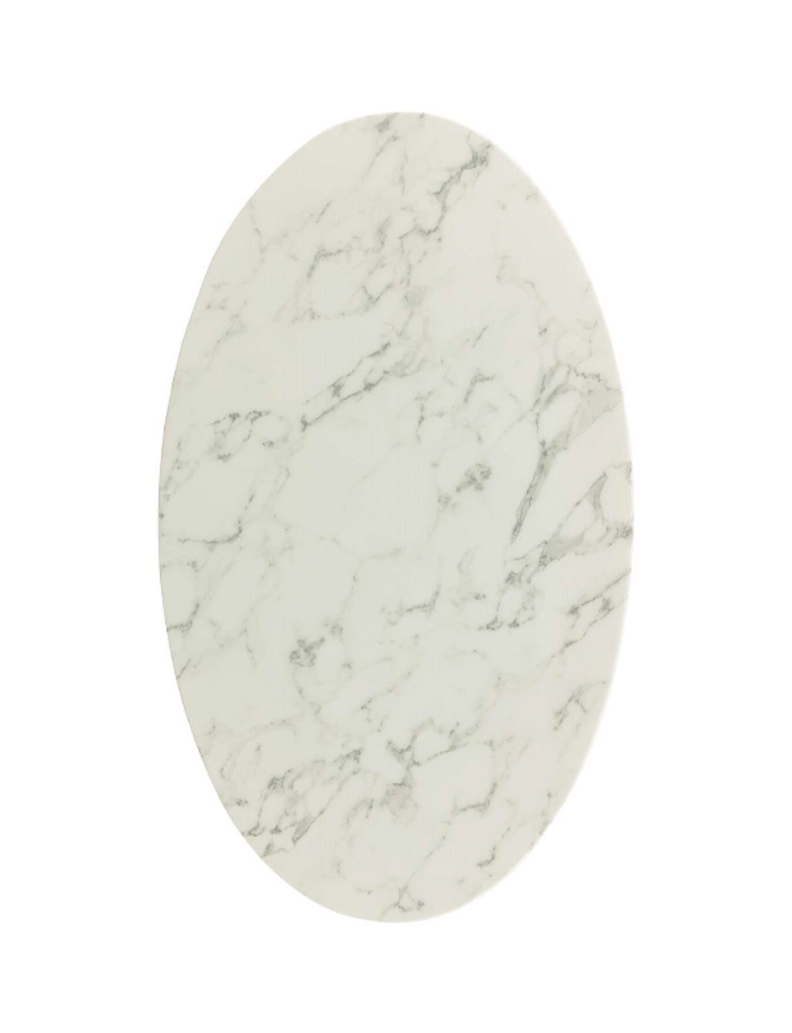 Lily Oval Marble 48" Dining Table, white base