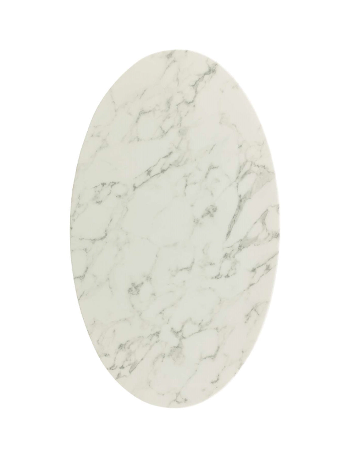 Lily Oval Marble Dining Table, white base