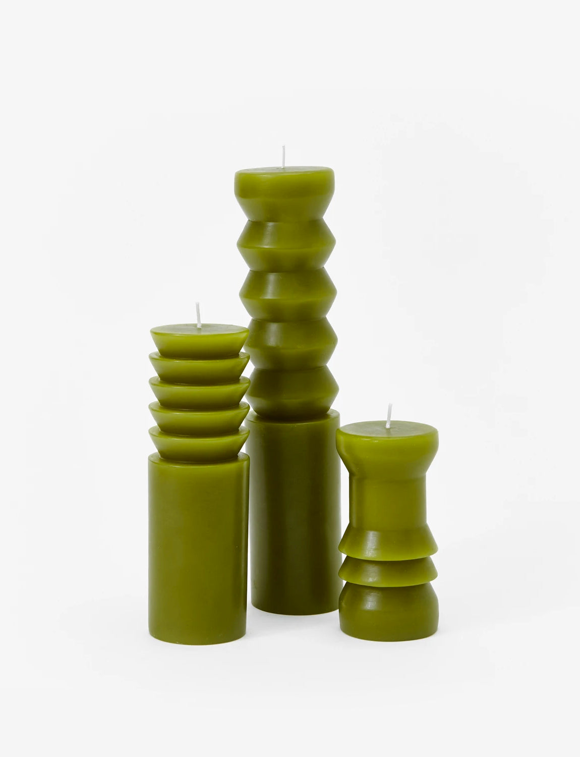 Areaware Totem Candles, moss