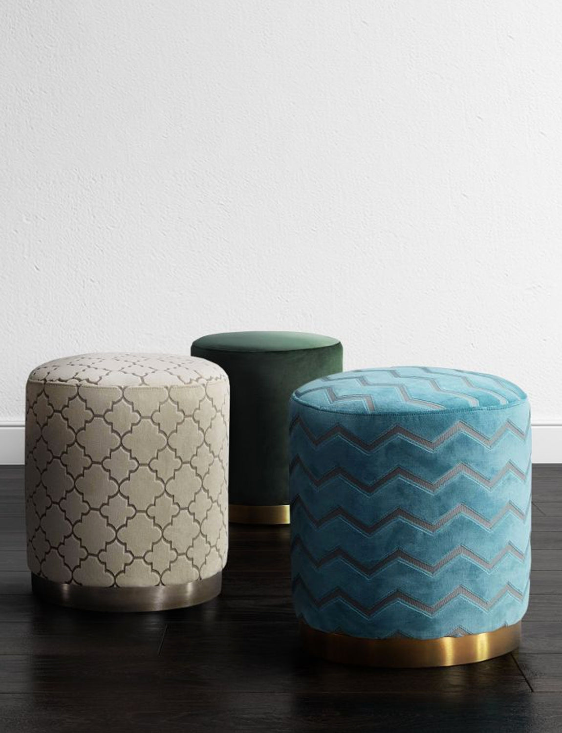 Opaly Velvet Ottoman