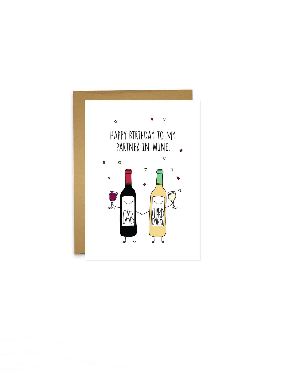 Partner In Wine Birthday Card