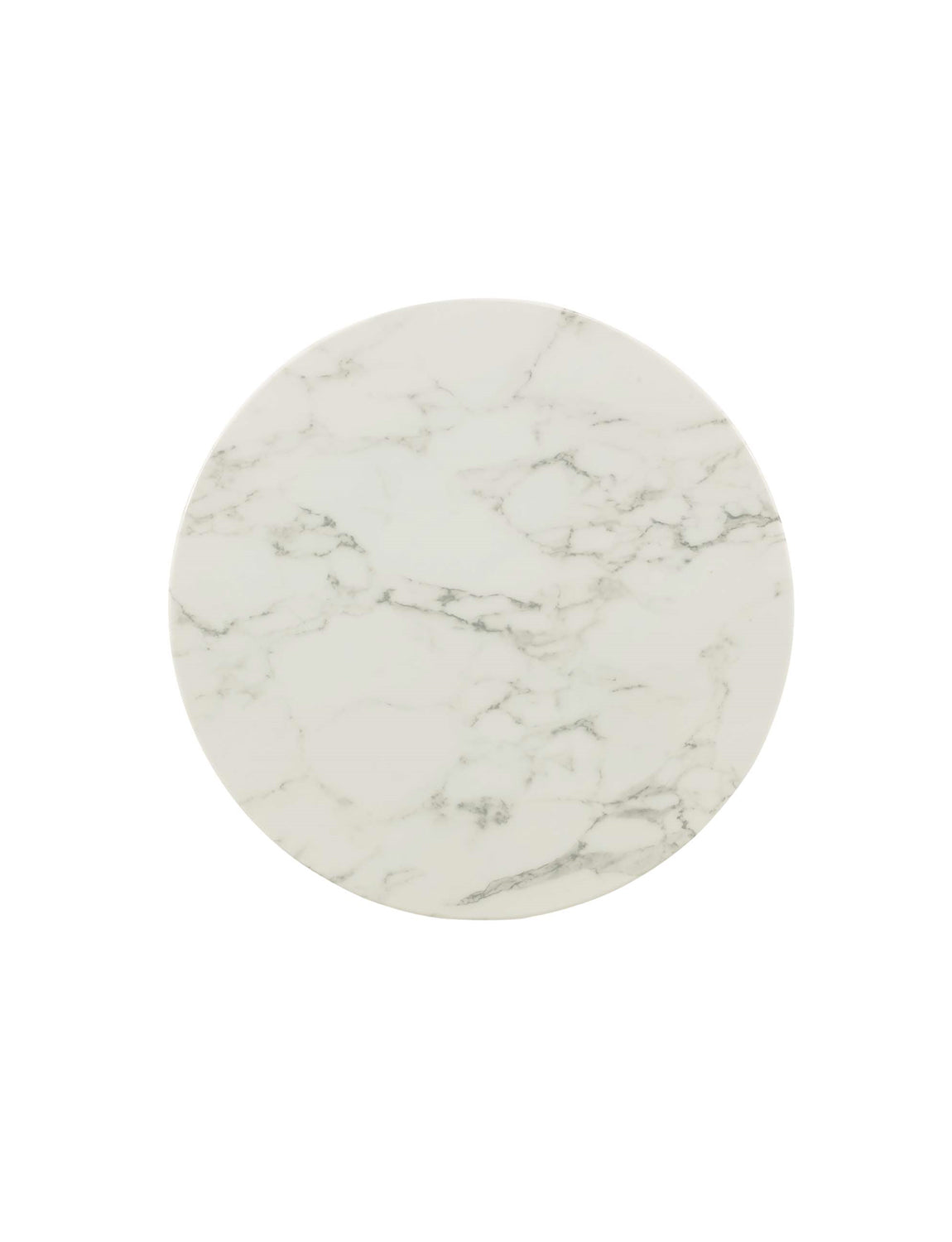 Lily Round Marble 36" Dining Table, black base