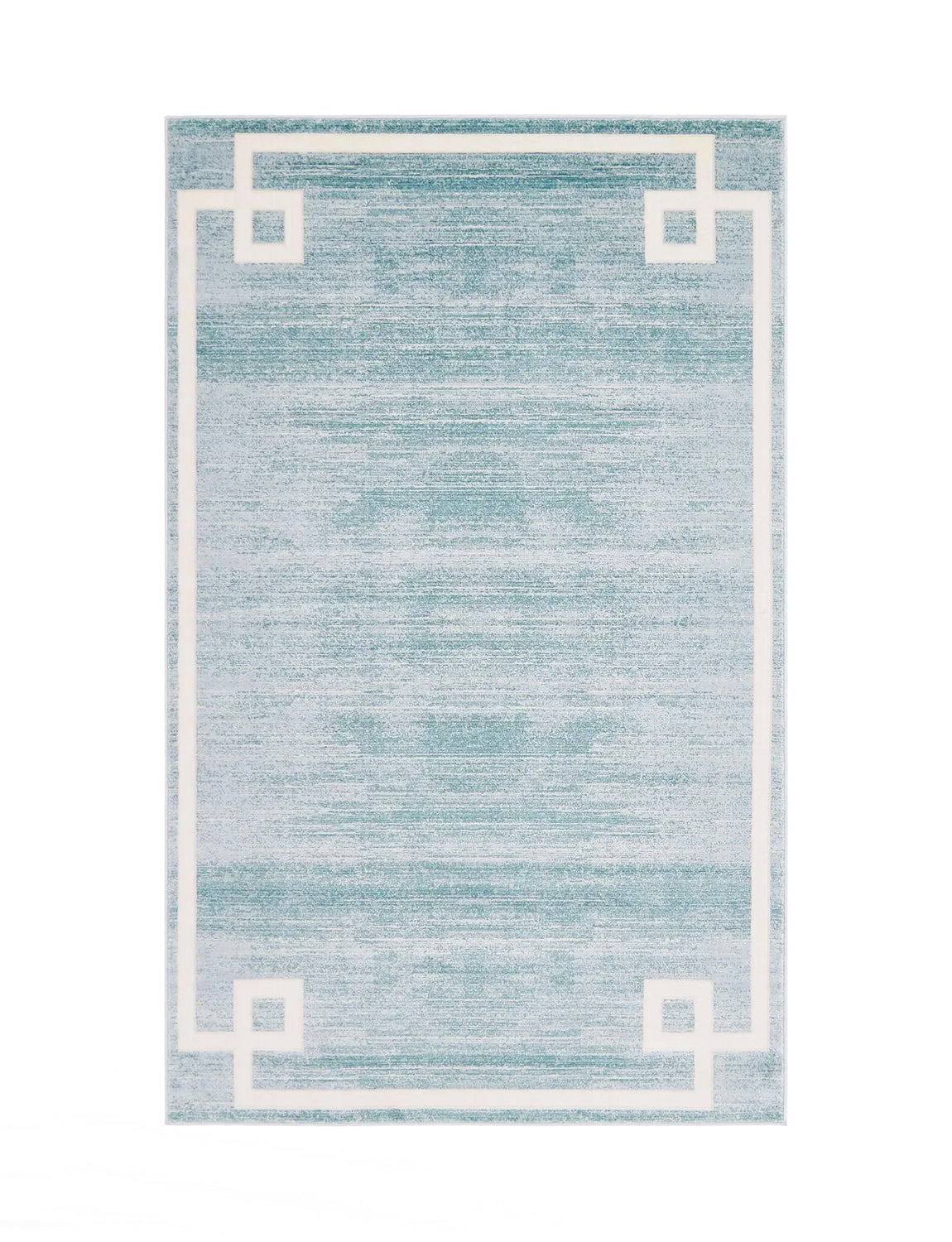 Oriental Turquoise Rectangle Rug