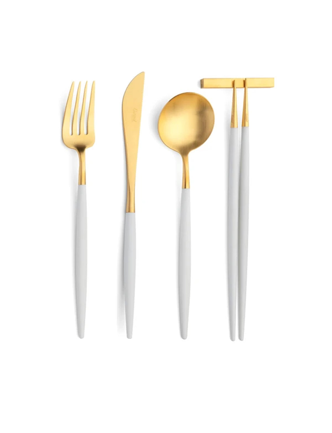 Cutipol Goa Flatware, white/gold