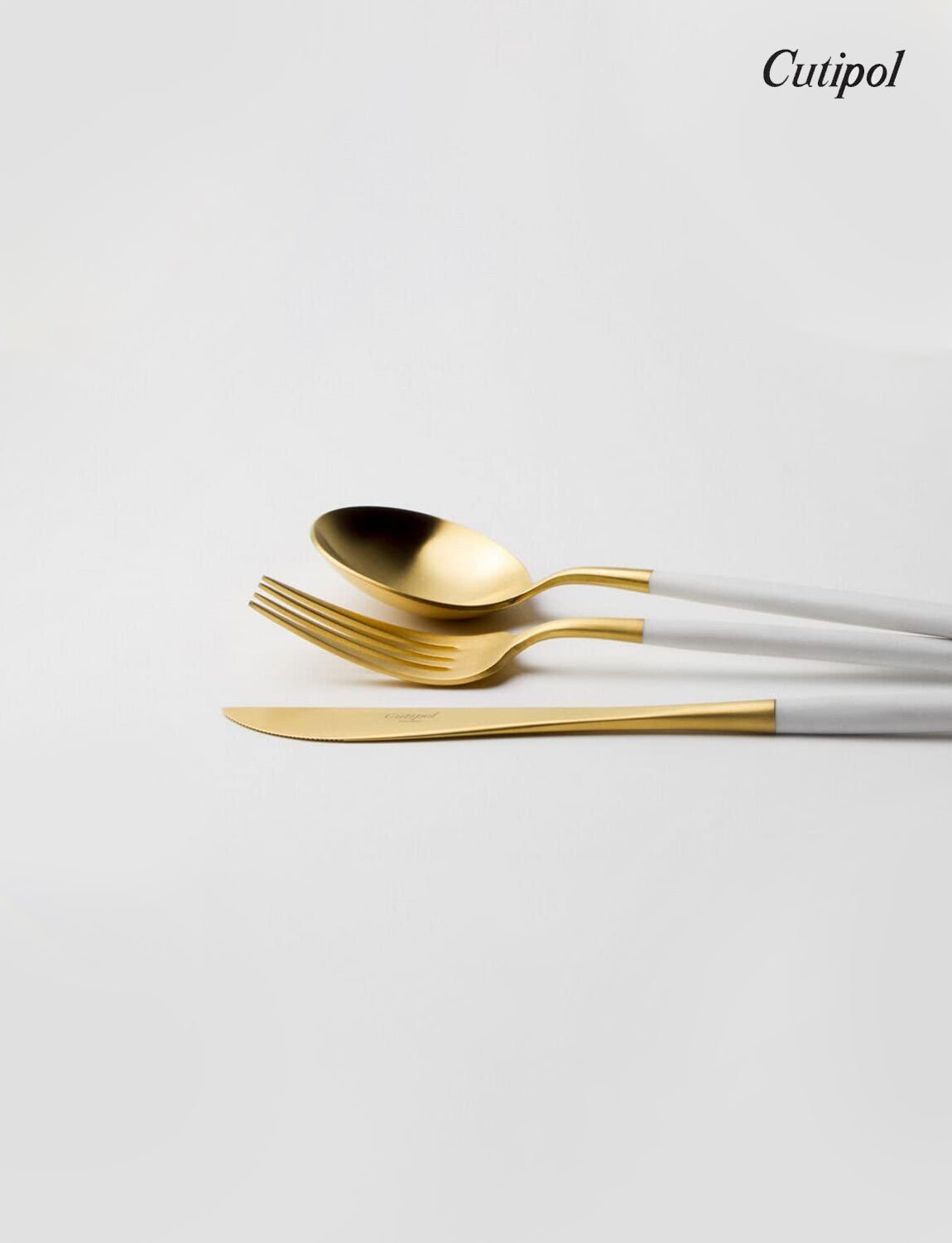 Cutipol Goa Flatware, white/gold