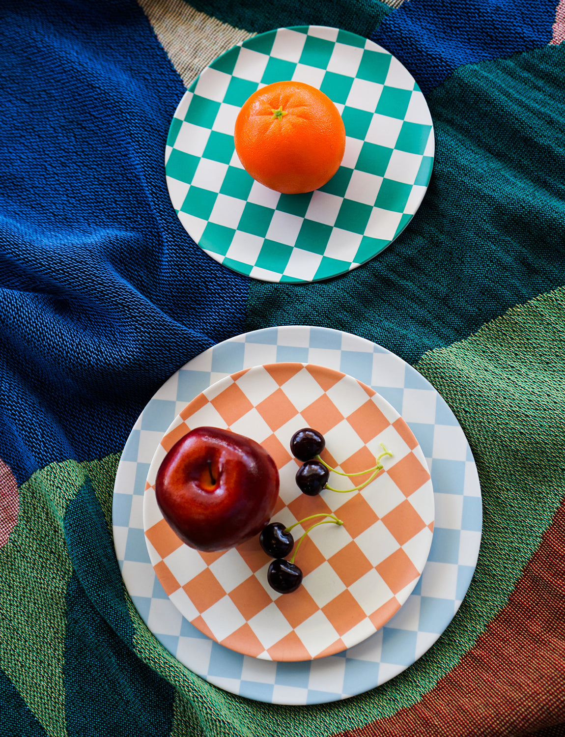 Xenia Taler Green Check Side Plate 8"