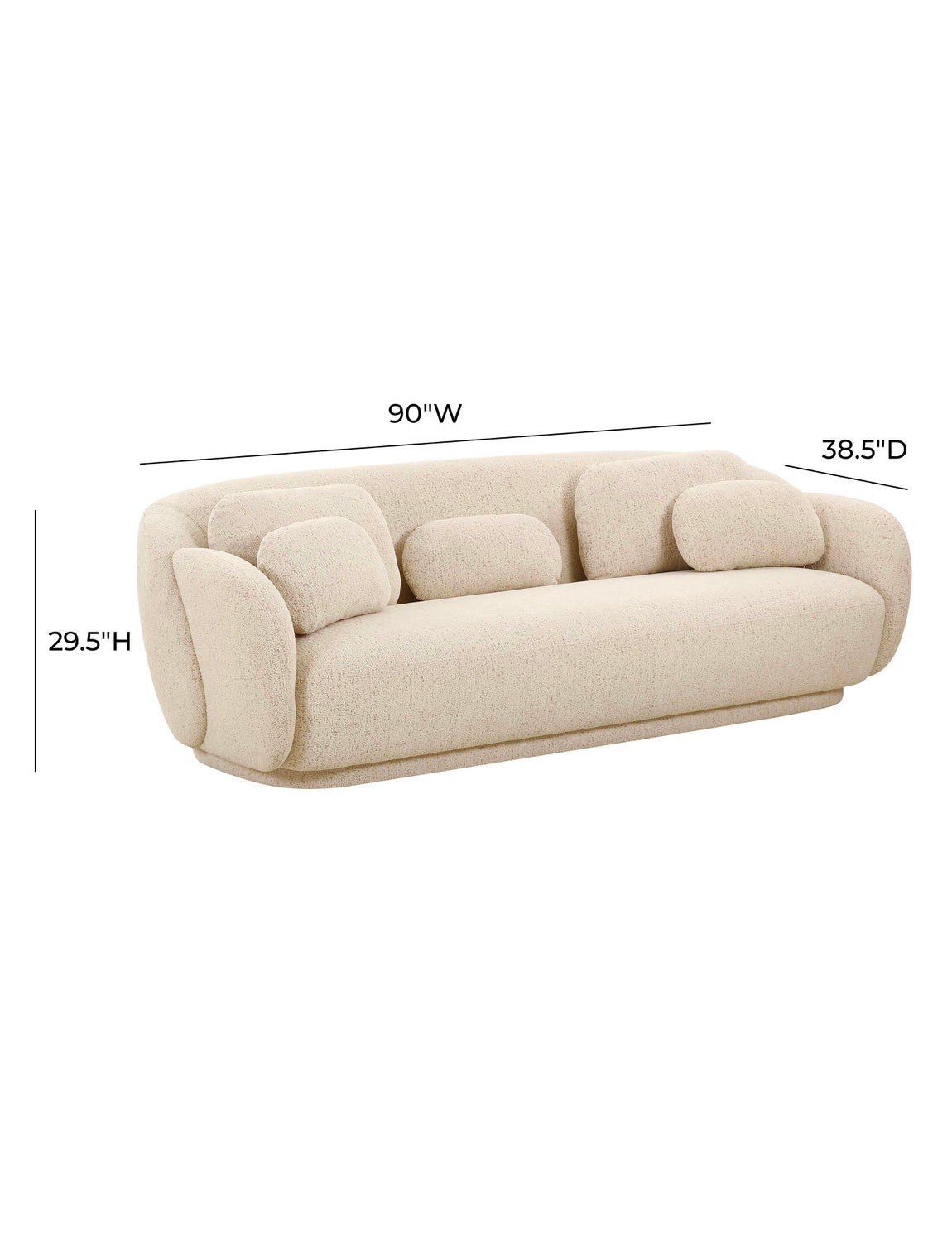 Zion Cream Boucle Sofa