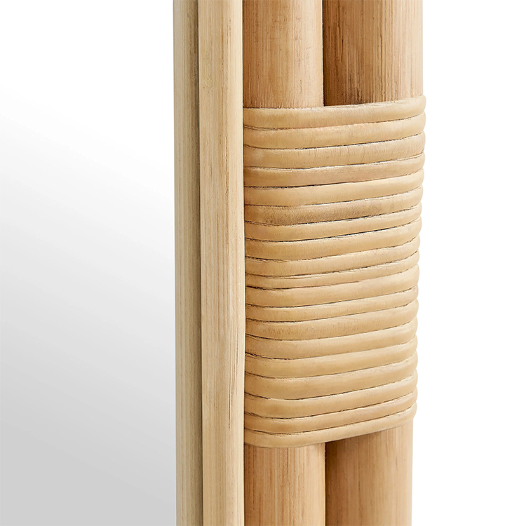 Corsie Oval Rattan Wall Mirror, Natural