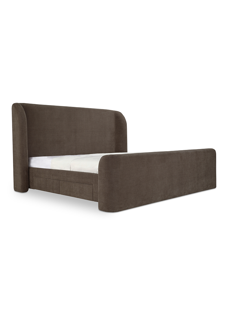 Lyra Queen Bed,brown