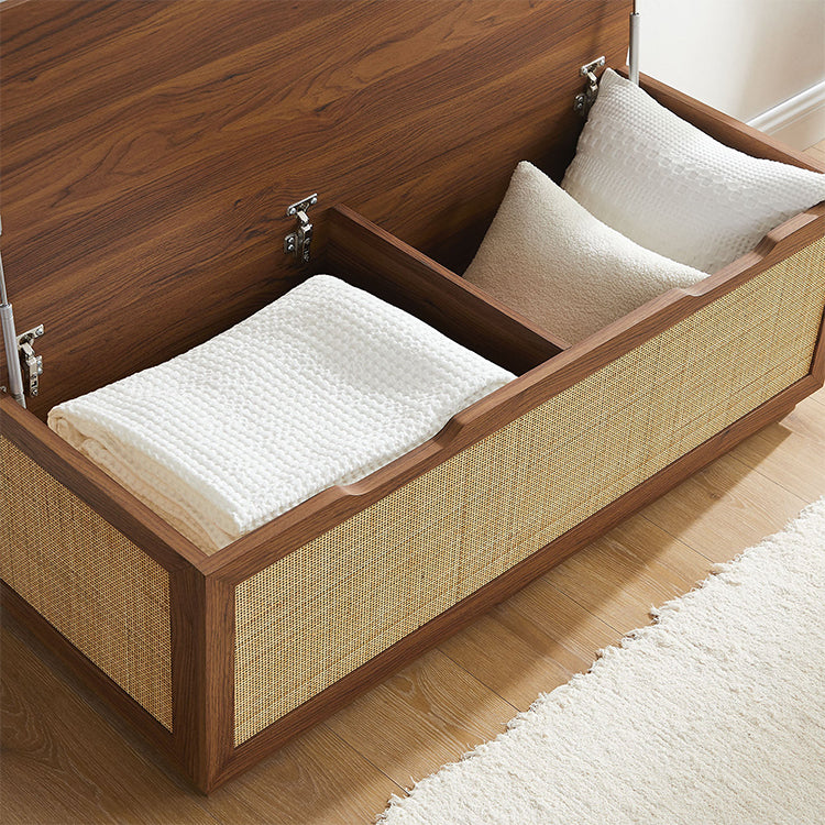 Nona Storage Bench and Coat Rack, walnut