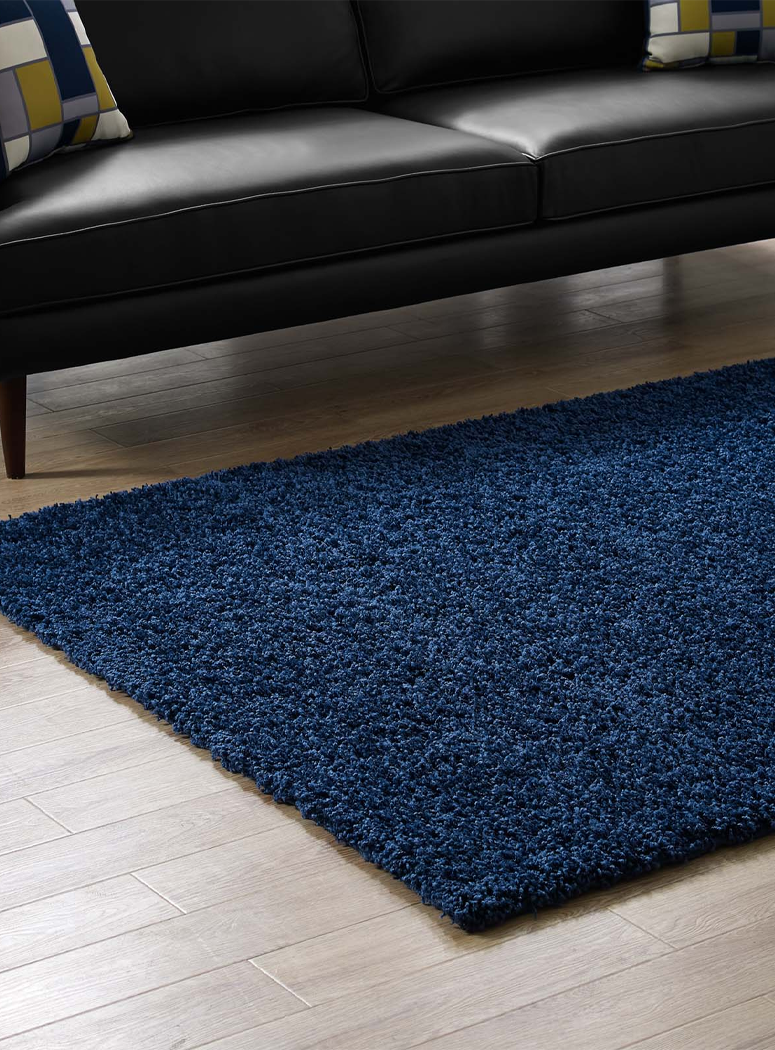 Draxian Solid Area Rug,Navy 5 x 8