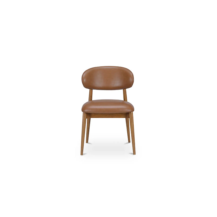 Ellen Dining Chair,Brown Leather