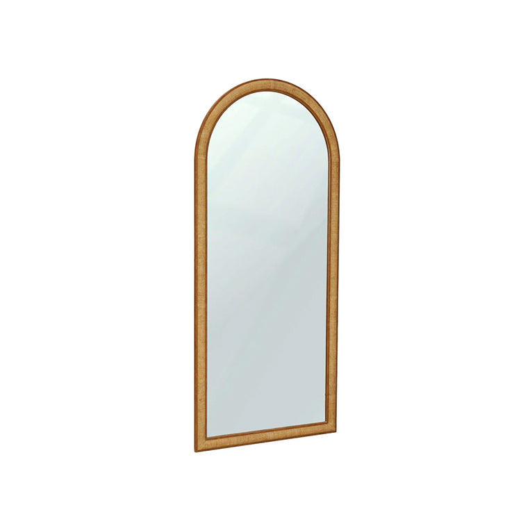 Natural Raffia Floor Mirror