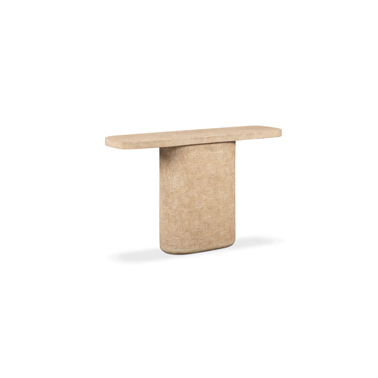 Serrie Concrete Console Table, travertine