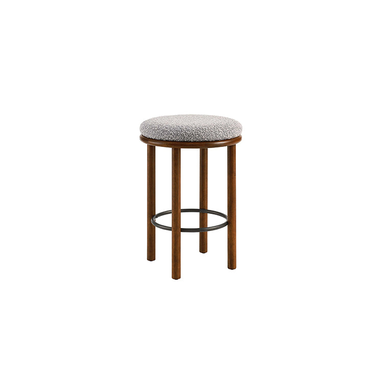 Pebble Boucle Walnut TaupeCounter Stools, Set of 2