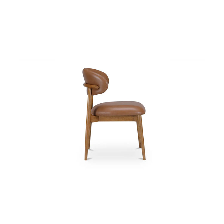 Ellen Dining Chair,Brown Leather