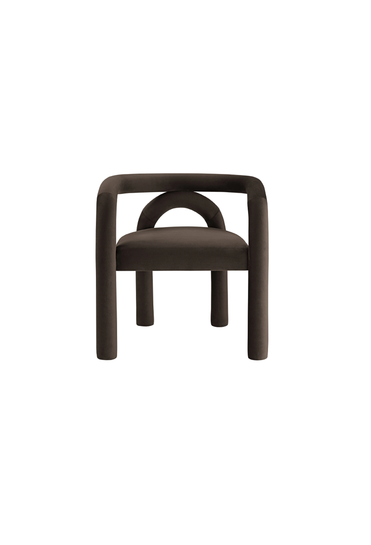 Cavara Velvet Dining Chair,Cocoa