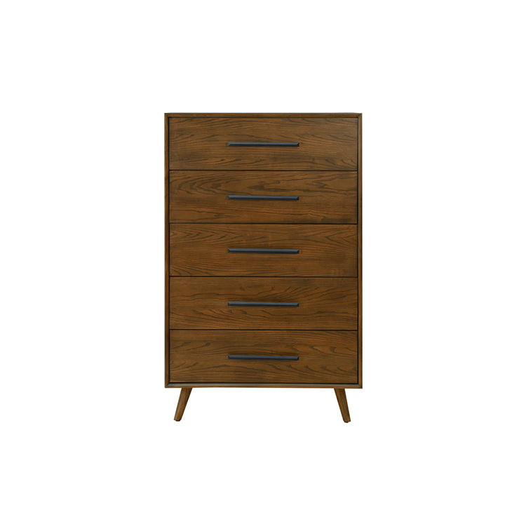 Emerie 33" Walnut 5-Drawer Chest