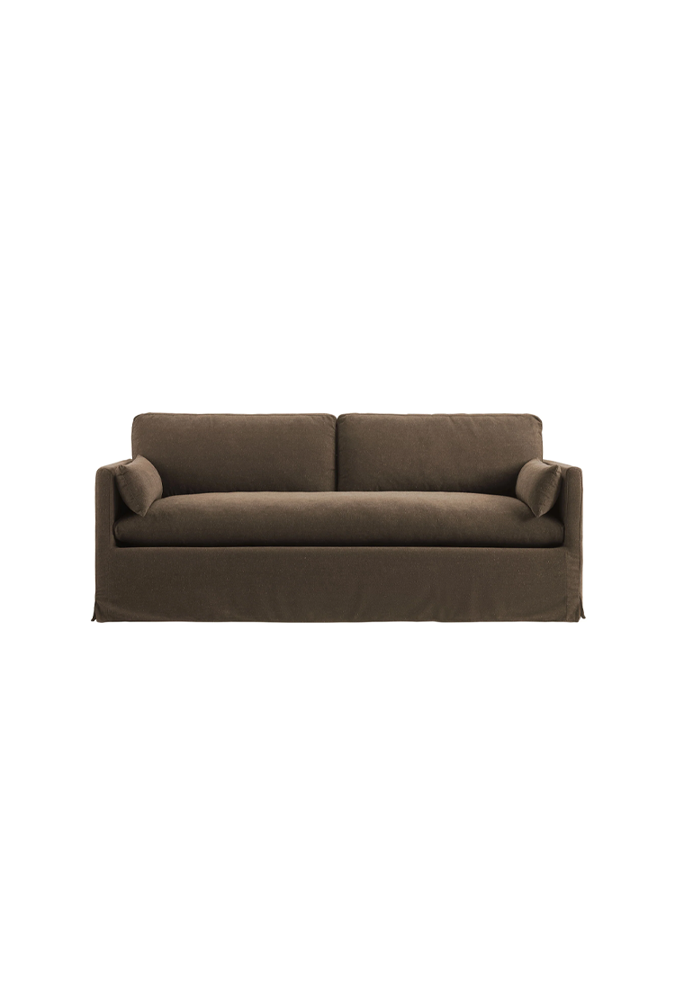 Leisure 85" Fabric Sofa,Cocoa