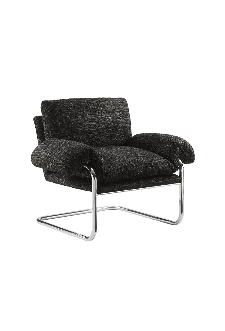 Ravessa Fabric Accent Chair,Charcoal