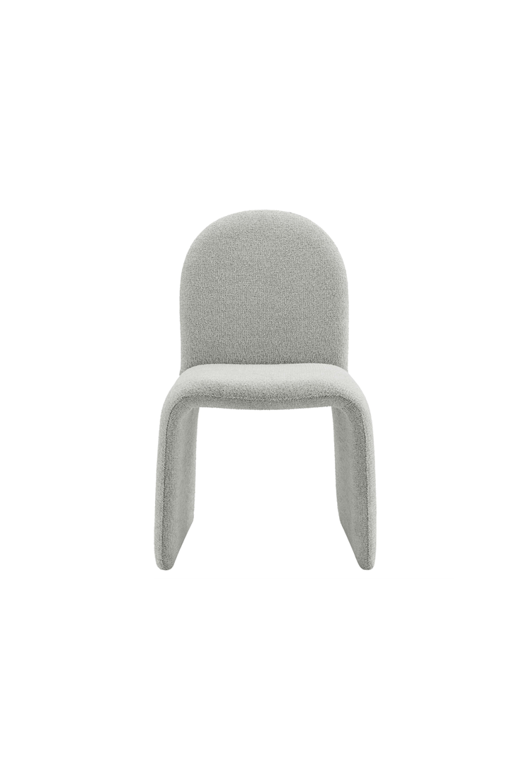 Riviera Boucle Armless Dining Chair,Dove Gray